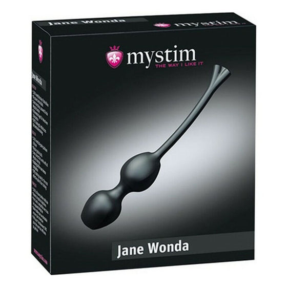 Jane Wonda Kegel Balls Black Mystim Silicone Silicone/ABS (Ø 3,3 cm)