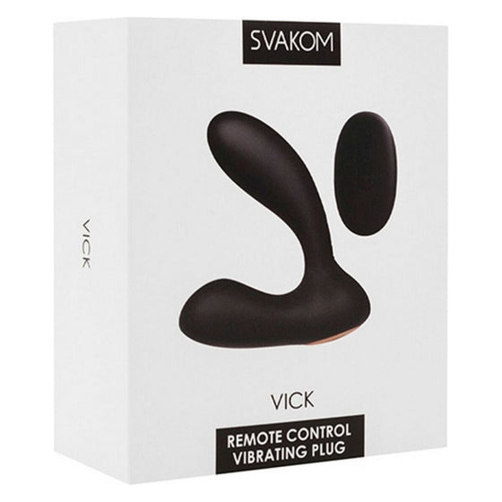 Vick Powerful Plug Silicone Noir Prostate Massag Svakom